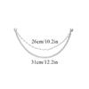 Multi-layer Metal Charms Bag Chain Cross Pendant Backpack Decoration DIY Exquisite Pearl Purse Chain Women Men Bag Accessories
