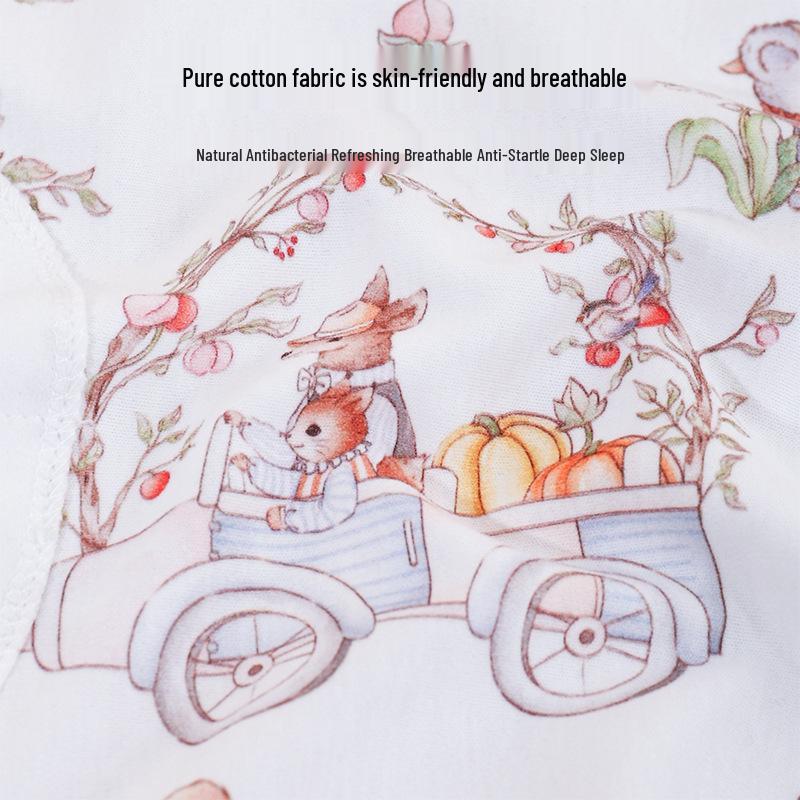 Spring/Summer Pure Cotton Anti-Startle Newborn Swaddle Blanket