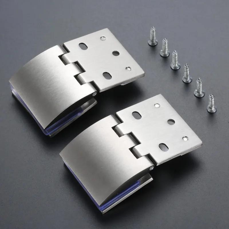 

2 Pcs Zinc Alloy Glass Door Hinges Fit Glass Thickness 5-8mm 8-10mm for Display Cabinet Showcase Furniture Fittings small 43mm