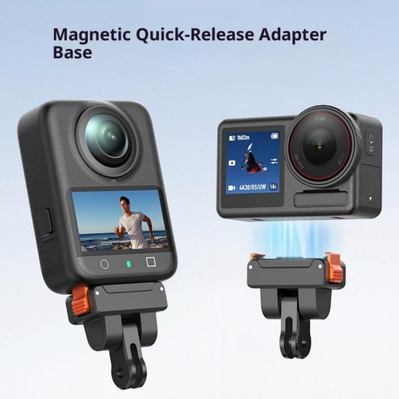 160°Tilt Adjustable Magnetic Quick Release Adapter Mount For Action 5Pro/4/3 Cameras Featuring Double Claw Interfaces