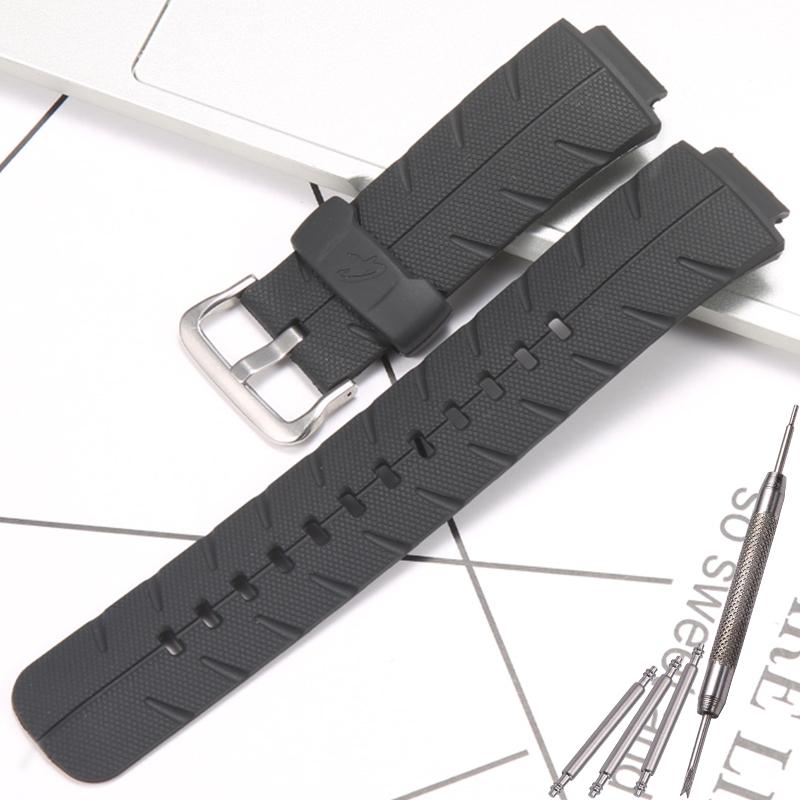 Resin Strap For Casio G-300 G-301B G-306X Watch Band G-350 Black Replacement Rubber Wristband G-300