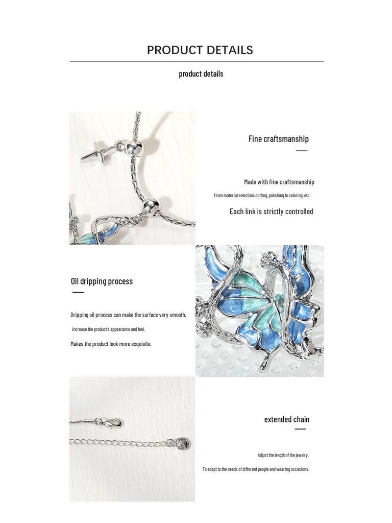 Butterfly and Snake Necklace: Luxury Autumn/Winter Sweater Chain with Elegant Pendant