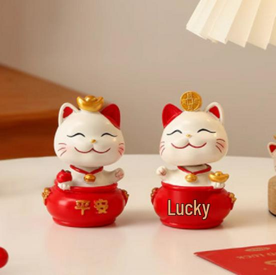 

Фігурка кішки - Ідеально підходить для прихожої, вітальні, винної шафи або шафи для взуття; Ідеальний подарунок на новосілля