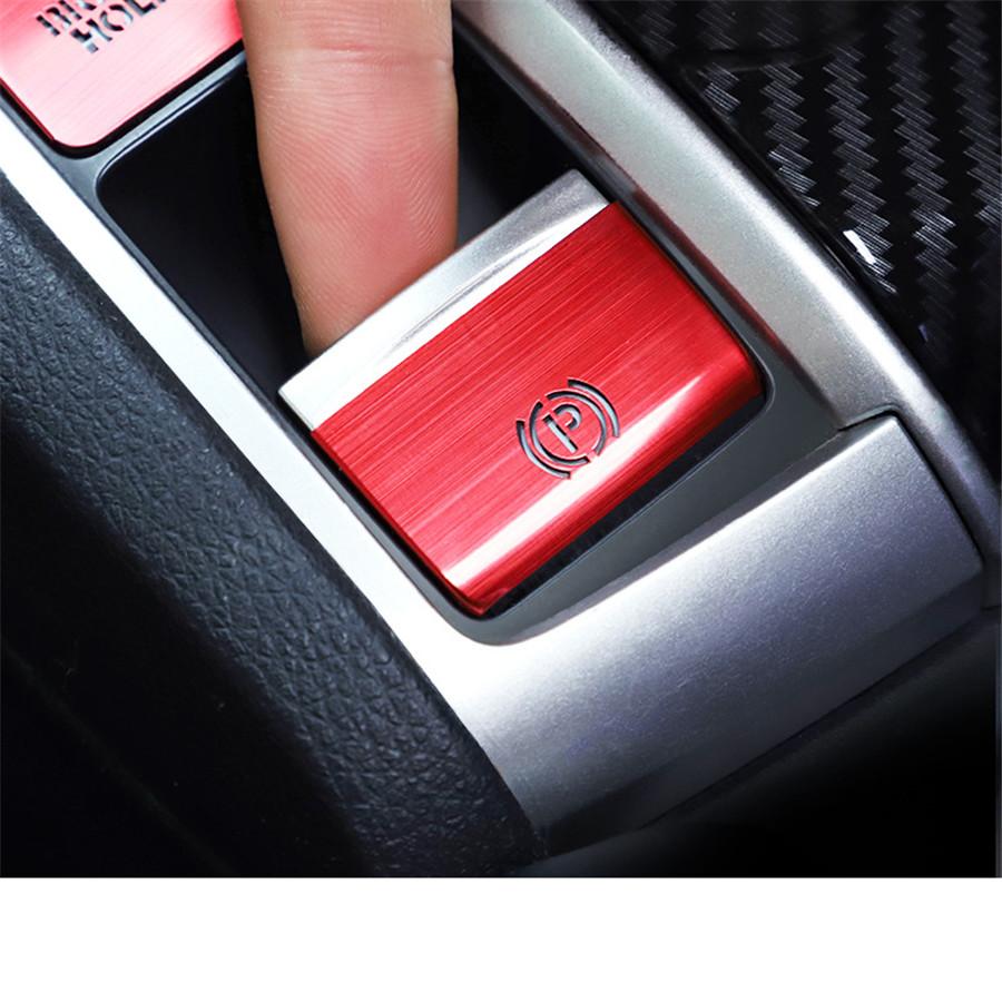 4 Pcs Car Electronic Handbrake Button Cover For Honda Civic 2016 2017 2018 2019