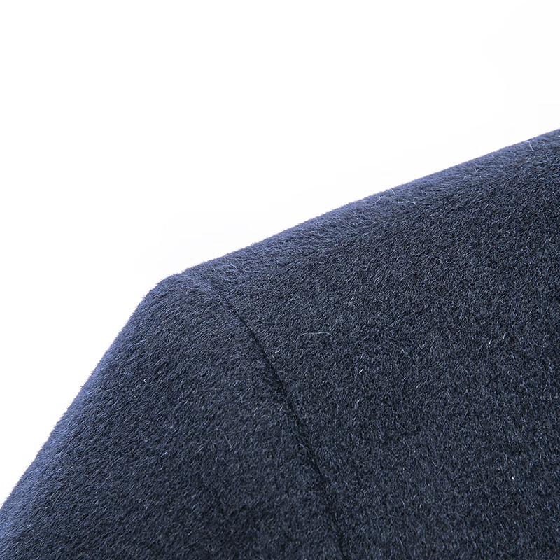 FAPAI Men's Business Lapel Merino Wool Down Overcoat