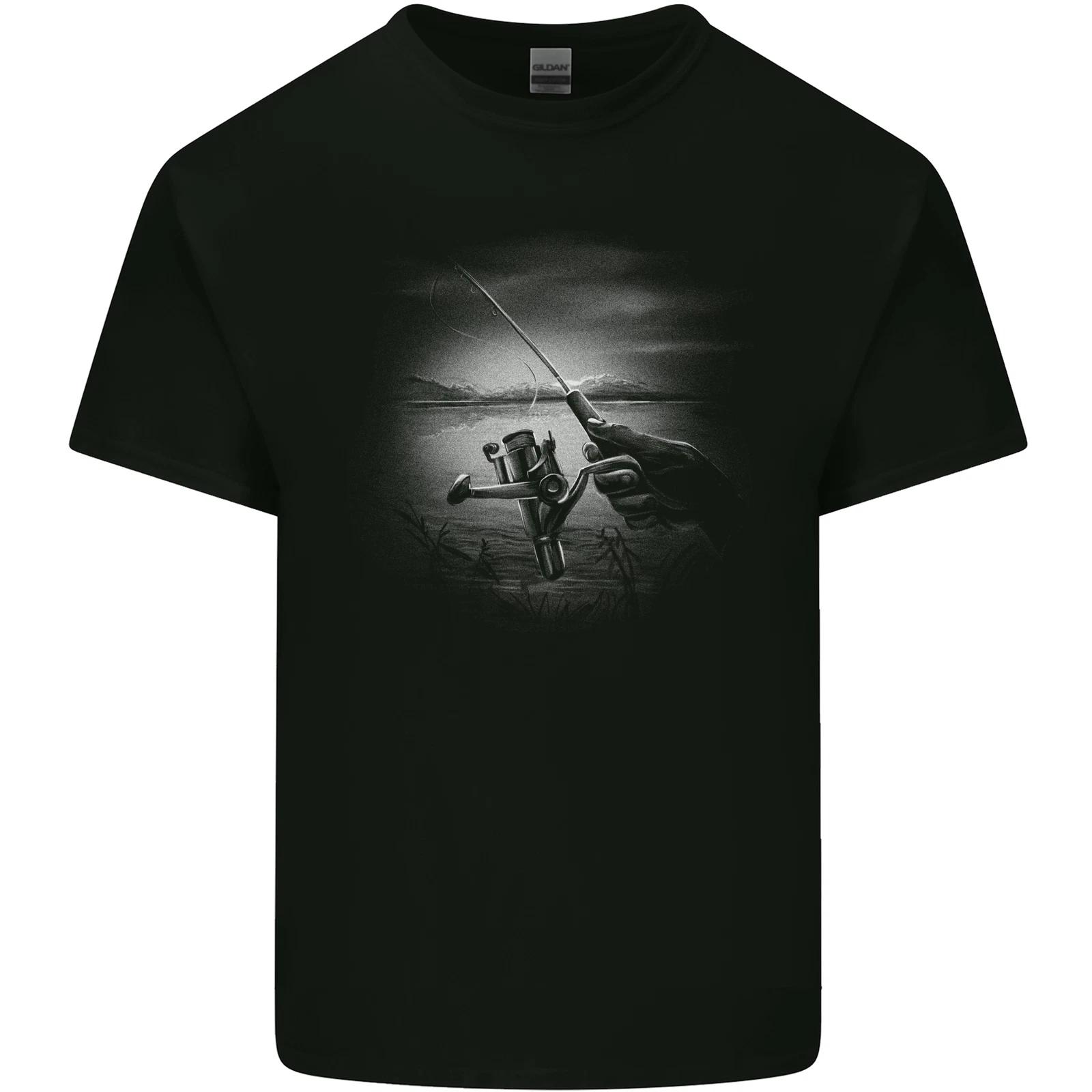 

Fishing Rod And Reel Fisherman Kids T-Shirt Childrens 4XL