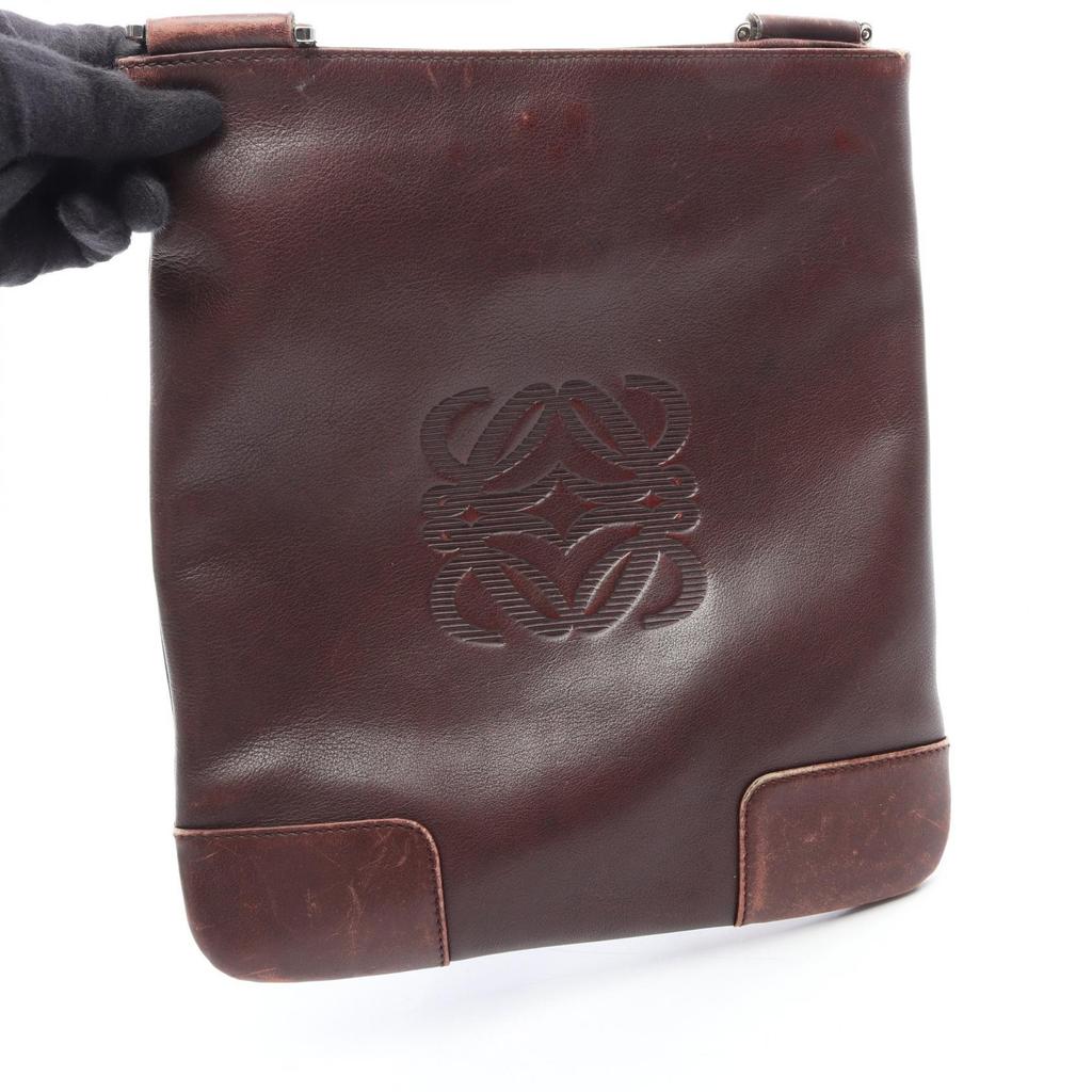 Used LOEWE anagram Shoulder Bag leather Brown Used Women
