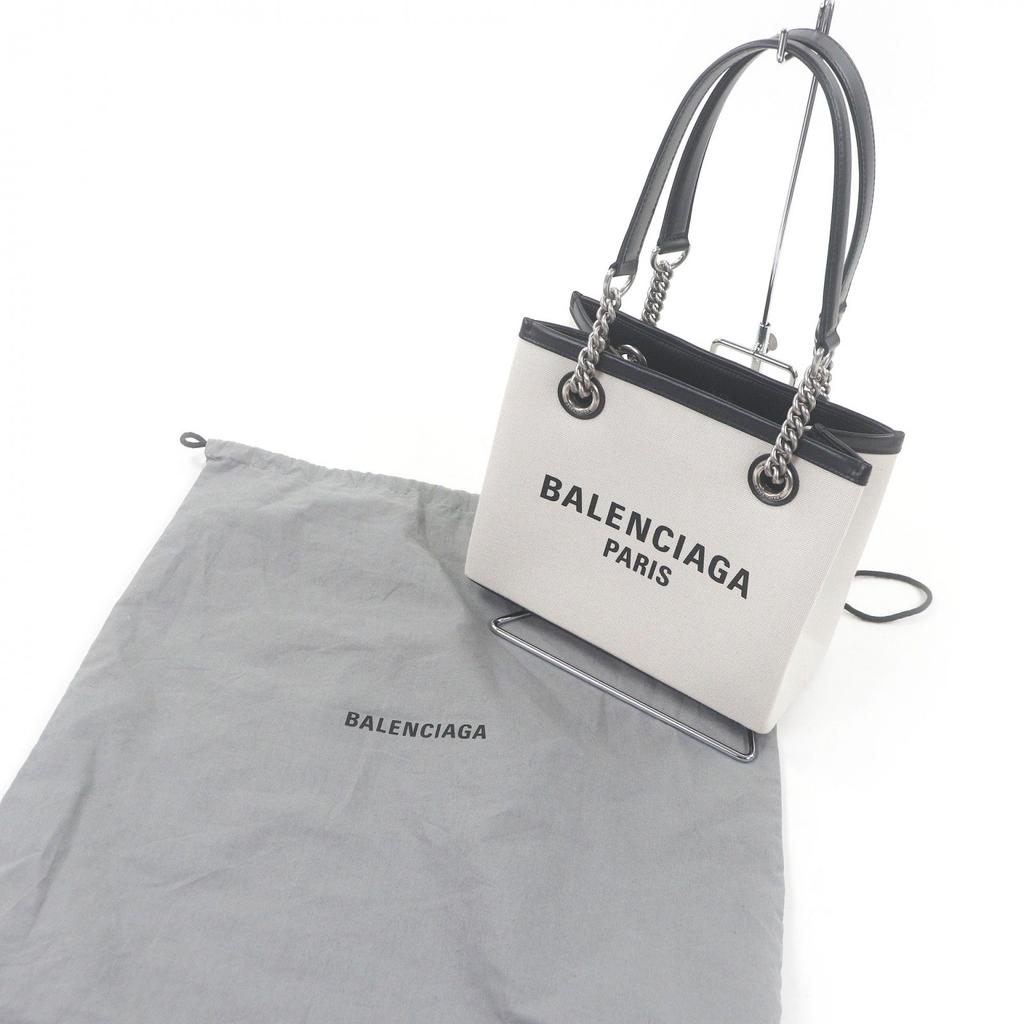 Excellent BALENCIAGA Handbag DUTY FREE TOTE S Logo print Used