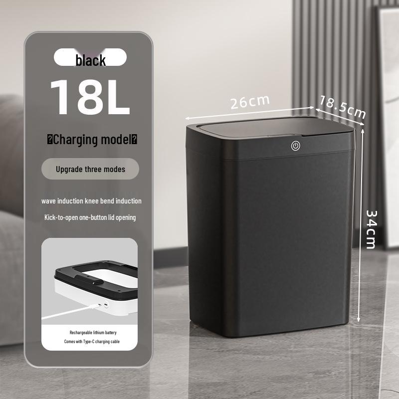 

Бесконтактное 18-литровое умное мусорное ведро с герметичной крышкой для гостиной
