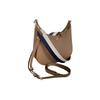 Tory Burch Emerson Minimalist Casual Zipper Opening Textured Leather Crescent Bag Women Shoulder Bag Brown 137417-909