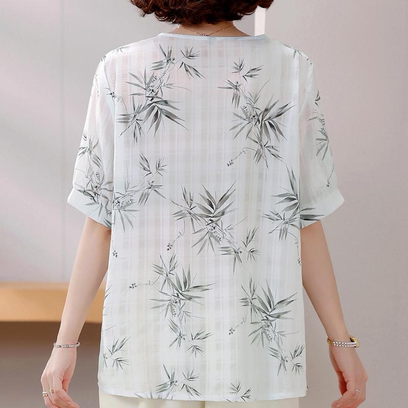 4XL-8XL Taglie Forti Bluse Eleganti da Donna Abiti Estivi Top Oversize Camicie Casual a Maniche Corte