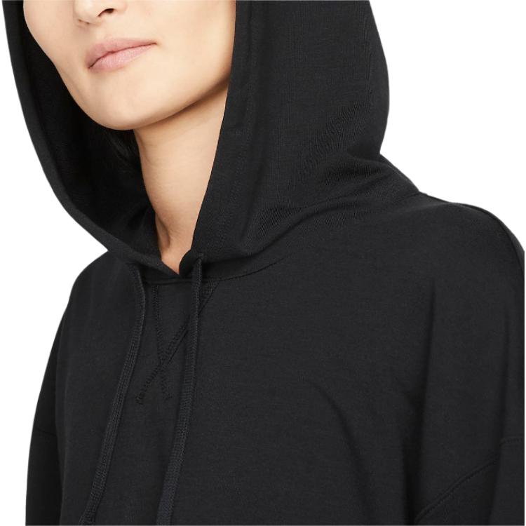 Nike Solid Color Short Hoodie Women tops Black DM7034-010