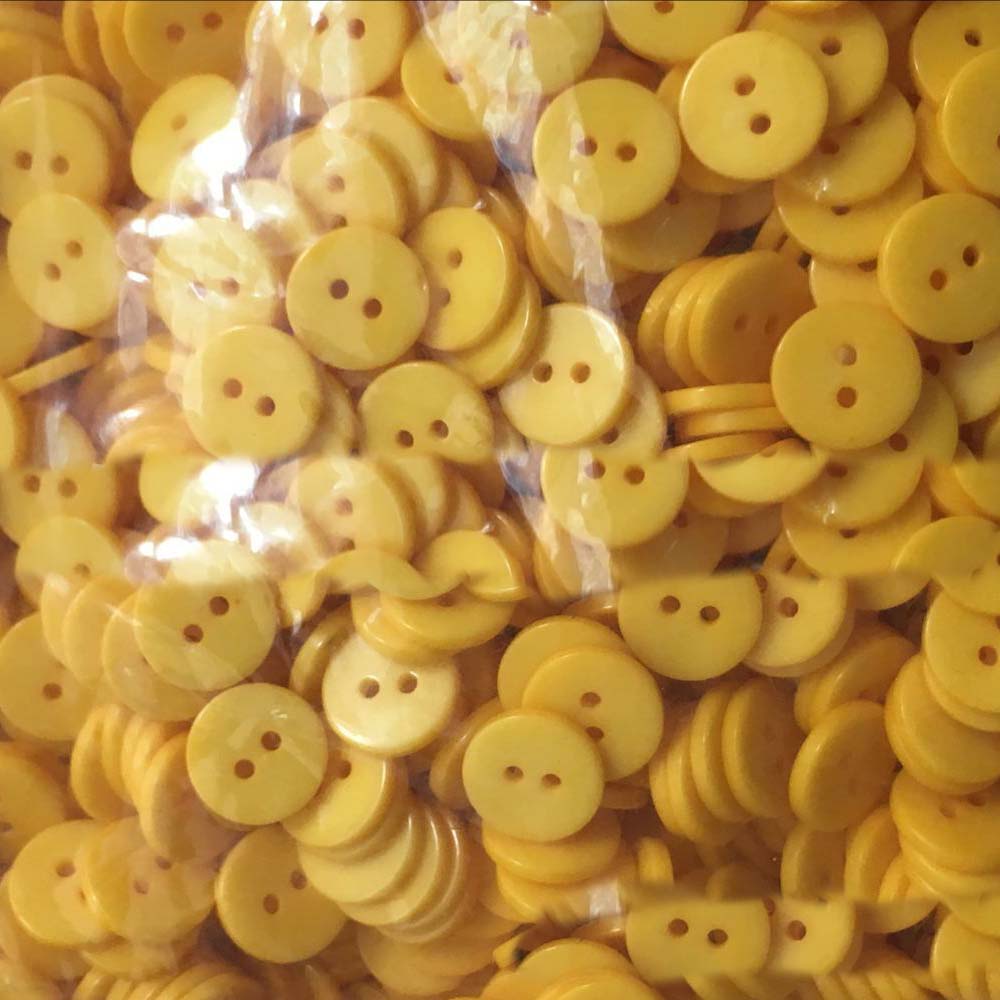 Kids Sewing Buttons Plastic Clothes Button 6/9/11/12Mm 2 Holes Round Shape Garment Accessories For Dolls Scrapbooking