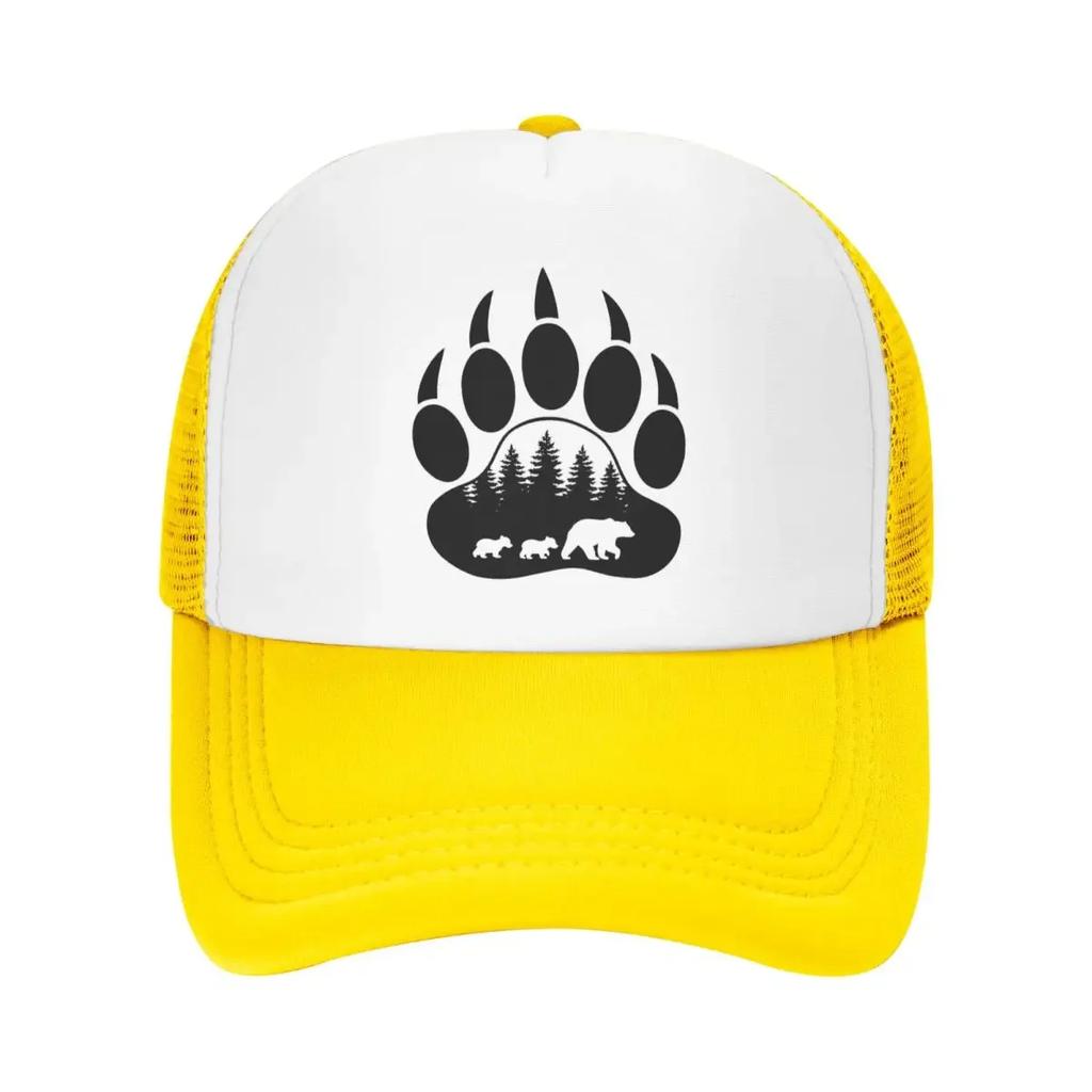 Custom Punk Unisex Animal Mama Bear Paw Trucker Hat Adult Adjustable Baseball Cap Unisex Women Hip Hop Dad Hat