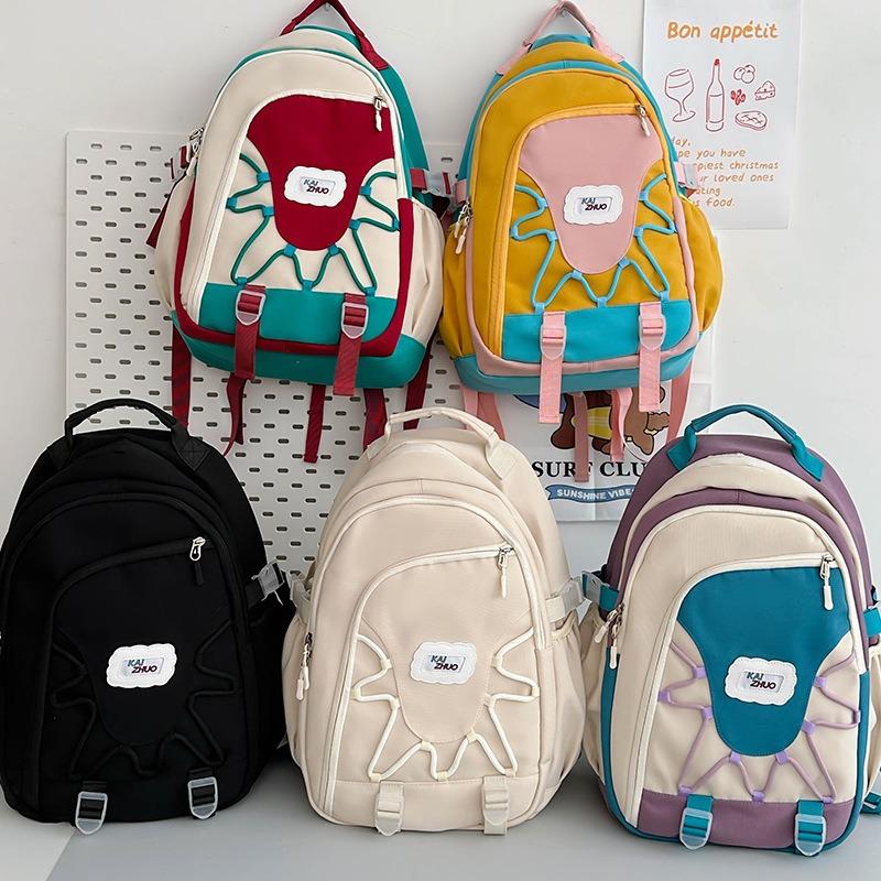 School bag student backpack middle school student bag large capacity casual backpack college style backpack tide