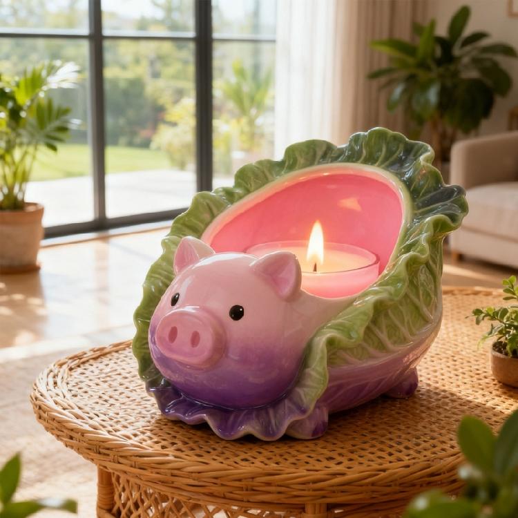 Detailed Silicone Cabbage Pig Mold For Making Decorative Planter Resin Jewelry Dishes And Artistic Cement Creations