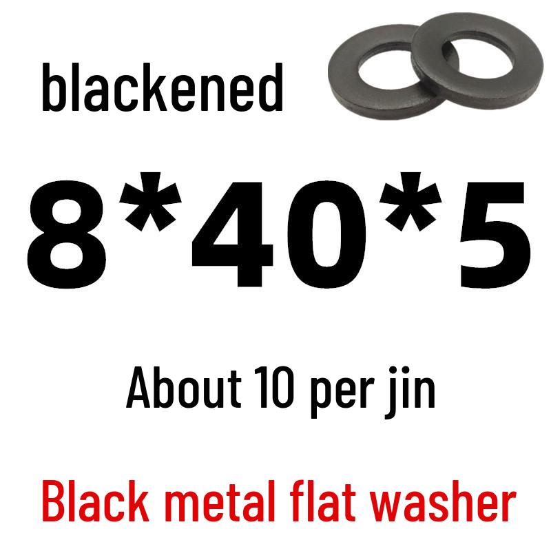 Thickened Black Iron Flat Washer for Screws, Non-standard Round Design