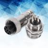 10 Sets GX12 6-Pin 12mm Plug M FEM Socket Connectors Zinc Low Voltage M FEM Connectors with Metal Socket Plugs for Various Applications