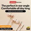 Original Lenovo YF21 Kabelgebundene Kopfhörer Sport Headset In-Ear Ohrhörer mit Mikrofon In-Ear Kabelgebundene Ohrhörer HiFi Stereo Musik Headset Mikrofon Geräuschunterdrückung