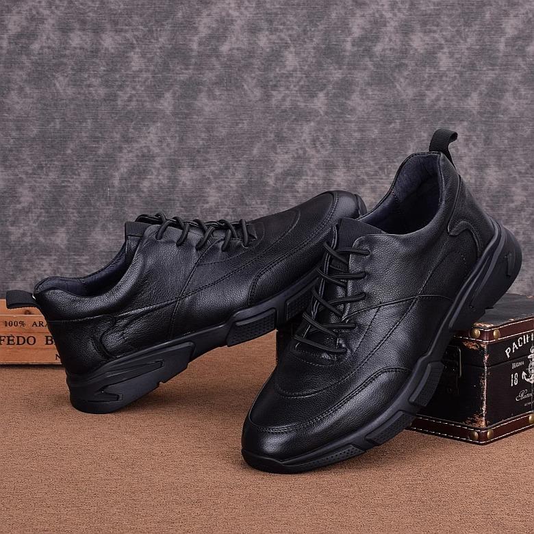 Men's sports shoes Korean version British trend outdoor shoe toe layer cowhide casual leather shoes men's shoes
