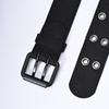 Men's Fashion Pin Buckle Leather & Nylon Woven Canvas Belt