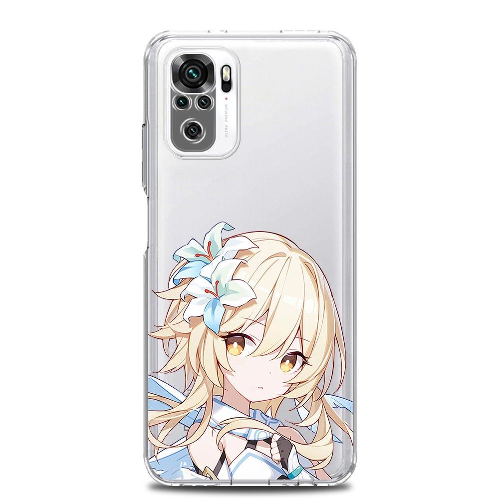 

Прозрачный чехол для телефона Genshin Impact Game для Xiaomi Redmi Note 12 10C 10 11 9 8 Pro Plus 9S 7 8T 9T 9A 8A 9C K50 K40, игровой чехол Redmi K40 Gaming
