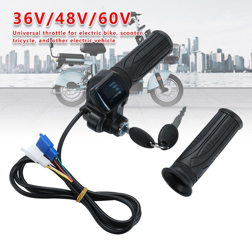 

Ручка с ЖК-дисплеем «сделай сам», руль для электрического велосипеда, дроссельная заслонка для электронного велосипеда, поворотный ускоритель 36 В/48 В/60 В