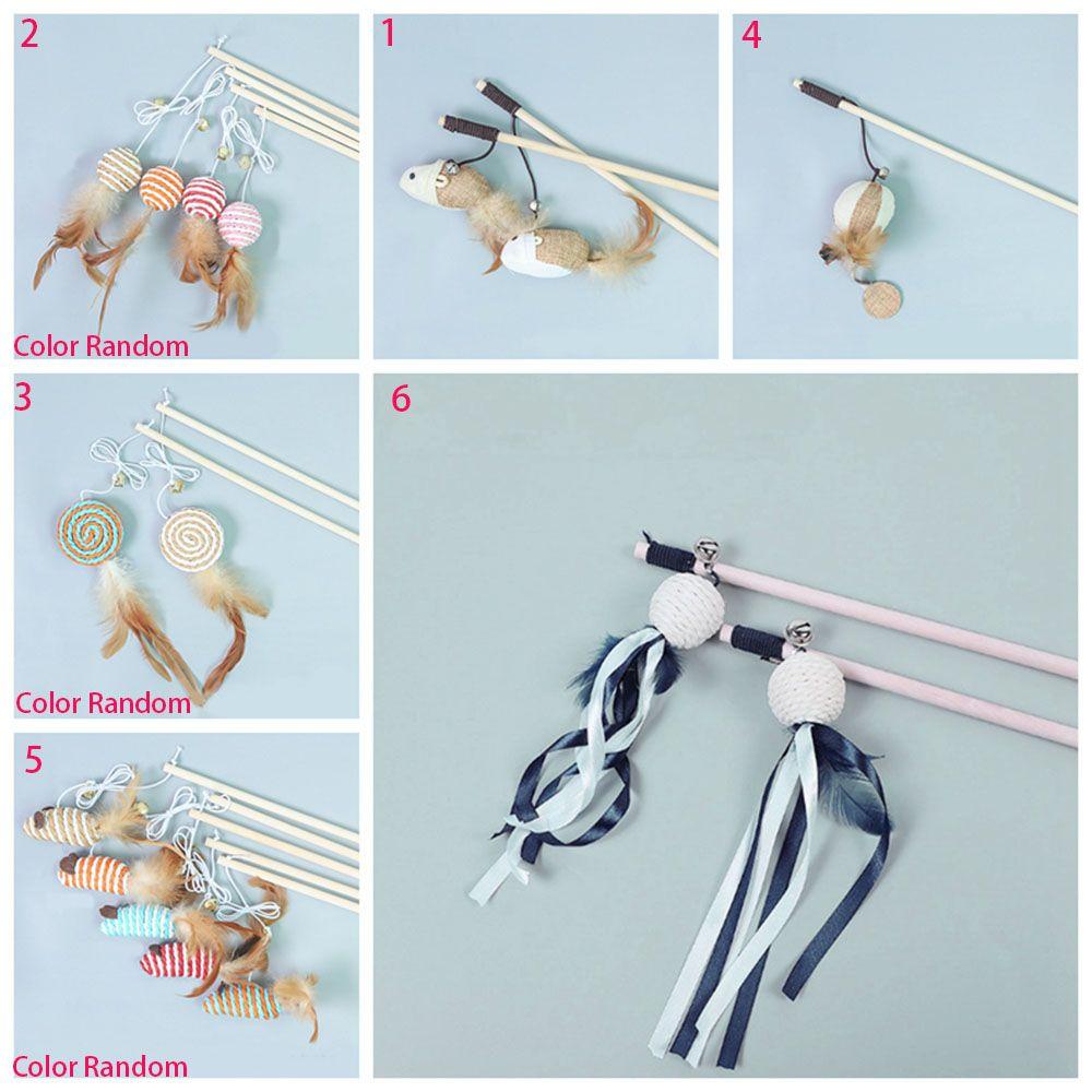 Cat Accessories With Mini Bell Cat Interactive Pet Supplies Teaser Stick Cat Rod Pet Cat Toy
