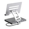 Laptop Stand Docking Station Multiport USB 3.0 TF Card Slot 4K 60HZ HDMI-compatible PD Charging Gigabit Ethernet Aluminum Alloy Type-C Hub Adapter