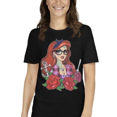 Gothic Scene Kid Goth Emo Princess Mermaid Short-Sleeve Unisex T-Shirt