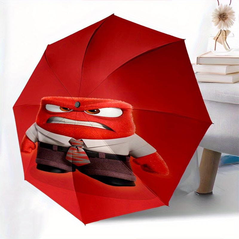 Inside Out 2 Fashion Umbrella, Automatic Opening and Closing Cartoon Design, Iron Ribs and Handle, 8 Ribs, Suitable for All Occasions and Tr