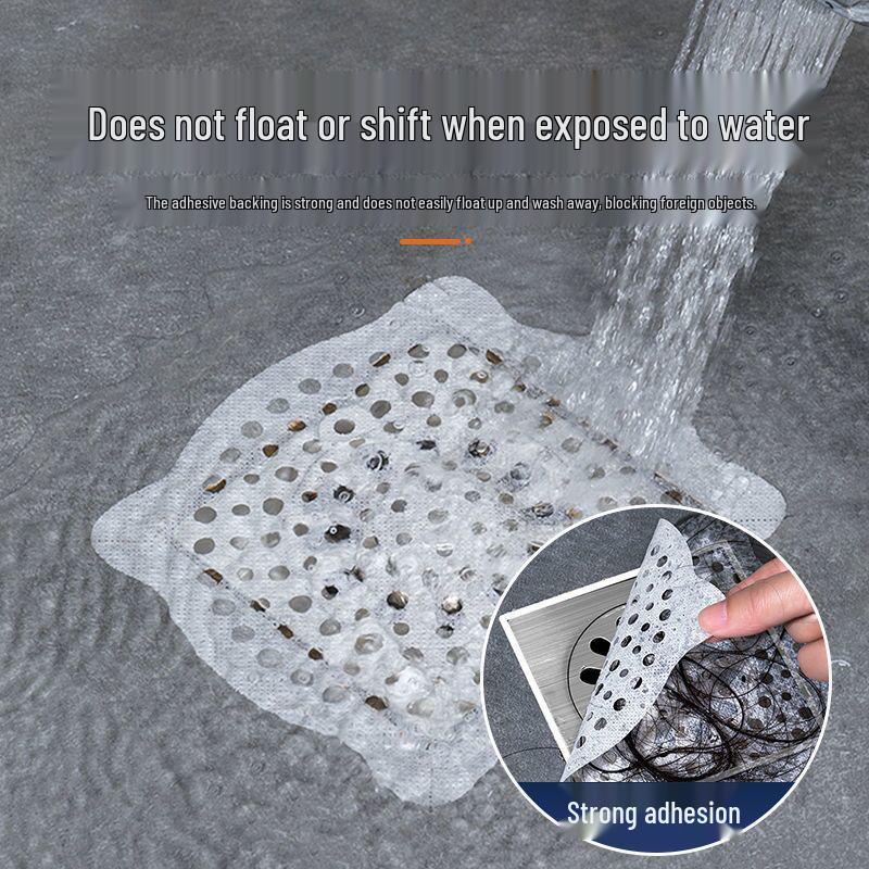 Satin Hair Catcher & Insect-Proof Floor Drain Sticker