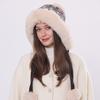 Hat Women's Winter Knitted Warm and Cold-proof, Piled and Thickened To Show the Face and Small Ears