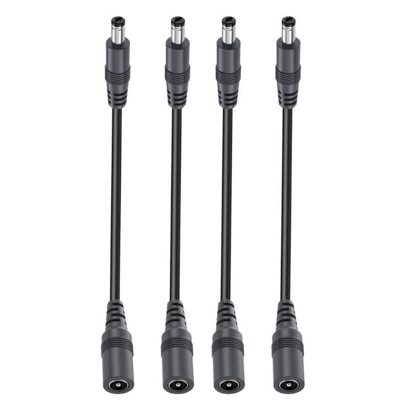 2/4/6/8/10pcs 22AWG DC5.5x2.1mm Power Extension Cord Male to Female Power Extension Cable for LED Strips Cameras