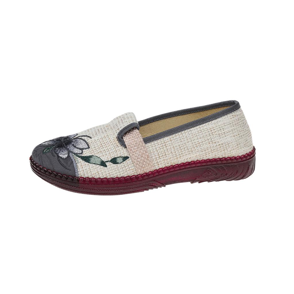 Fashion New Round Toe Comfortable Casual Embroidered Flat Shoes Hot Selling Summer Elegant Breathable Mesh Women's Shoes