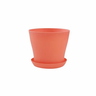 8pcs/set Cactus Pot Candy Color Flower Pot Round Plastic Plant Pot with Tray Thickened Succulent Plant Pots Seedling Potted