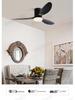 Walnut Ceiling Fan with Light and Remote Control, Variable Frequency, for Living, Dining, or Bedroom Spaces with ABS Blades.