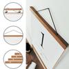 Magnetic Teak Wood Scroll Frame for Hanging Posters and Paintings with Magnetic Pins for Quick Display Changes