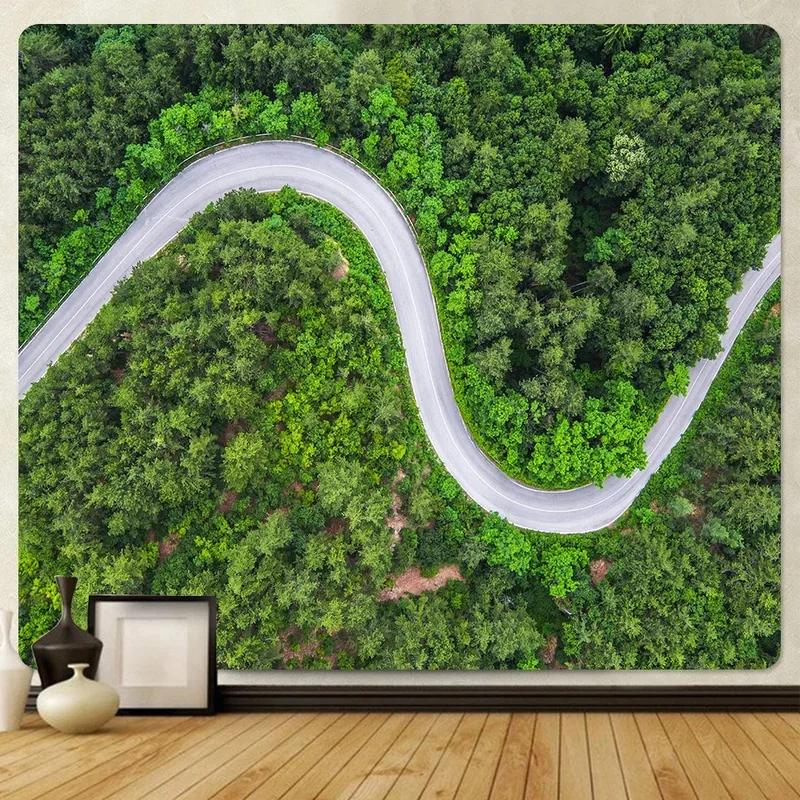 

Модный домашний декор Гобелен Гостиная Спальня Гобелен Гора Озеро Пейзаж Узор 100x75cm