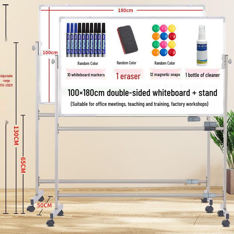 Mobile Magnetic Whiteboard Stand: Large Office, Teaching, and Meeting Writing Display Board