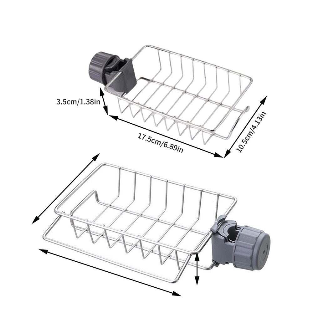 1PC Kitchen Faucet Storage Rack For Stainless Steel Sink, Household Towel Drying Rack, Hanging Basket