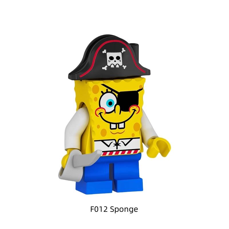Spongebob Patrick Star Blocks Cartoon Anime Assembled Model Girls Boys Small Building Blocks Children Cute Educational Gifts
