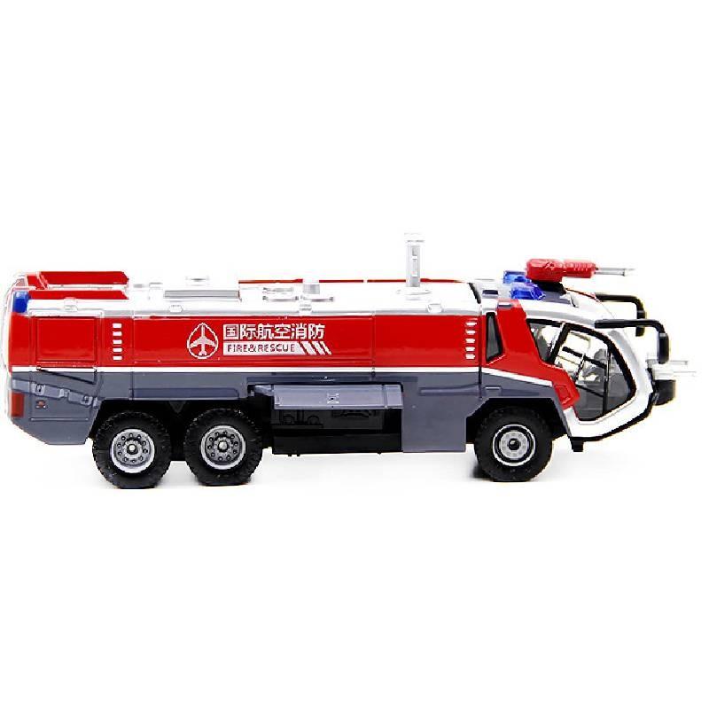 Airport Simulation Alloy Fire Truck Model Toy With Sound And Functions Light