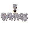 European and American Hip-hop Bubble Letters SAVAGE Necklace Brass Gold Pendant Ornament