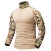 Men Army Tactical Multicam Military Combat Black T-Shirt Long Sleeve CP Camouflage Airsoft Shirts Camping Hunting Clothing