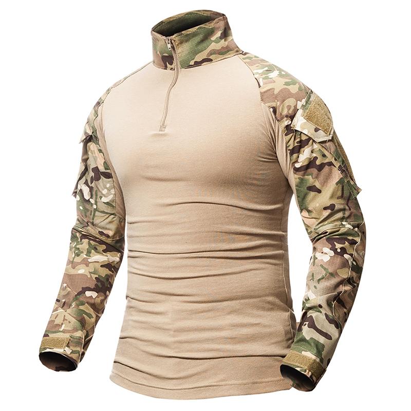 Men Army Tactical Multicam Military Combat Black T-Shirt Long Sleeve CP Camouflage Airsoft Shirts Camping Hunting Clothing