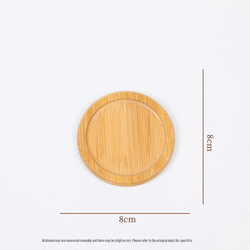 Bamboo Coaster Set: Creative Round Tea Ceremony Cup Holder & Insulating Pad, DIY Engravable.