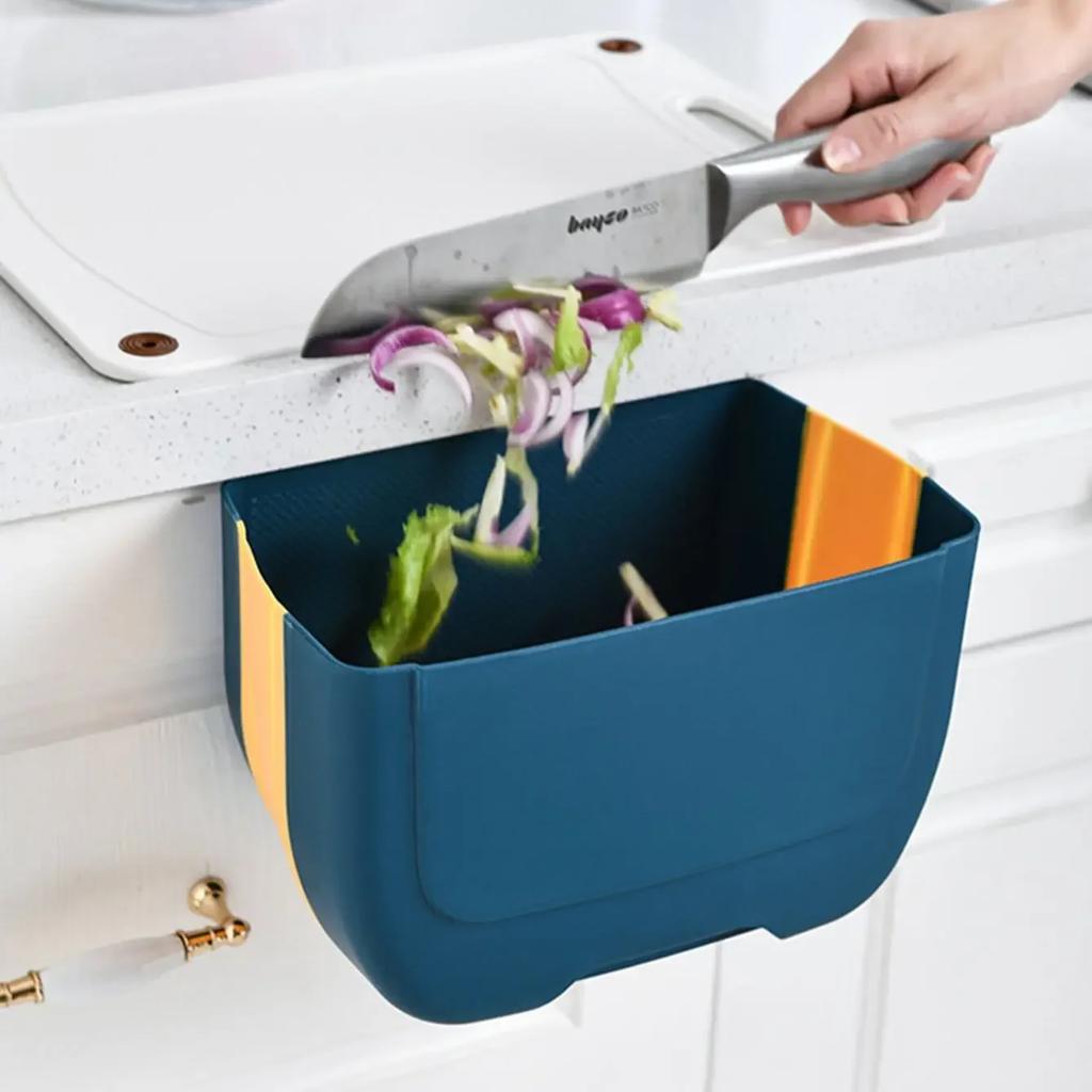 1 Stück Faltbare Abfalleimer Küchenmülleimer Faltbarer Auto-Mülleimer Wandmontierter Mülleimer für Badezimmer Toilette Abfallaufbewahrungseimer