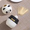 Niedlicher Panda Zahnstocherhalter Automatischer Pop-Up Zahnstocherspender Cartoon Panda Form Zahnstocher Aufbewahrungsbox für Küchen Tischzubehör