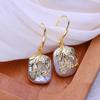 LSOOYH Natural Freshwater Big Irregular Baroque Pearl Earrings For Women Fashion Gold Silver Color Drop Earrings Birthday Gifts